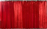 Red Crushed Velvet Drapes