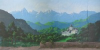 Mountains with Castle