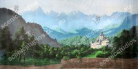 Mountains with Castle